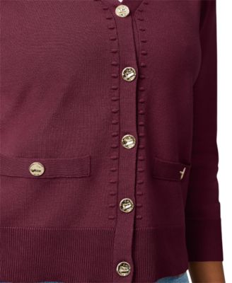 Women's V-Neck 3/4-Sleeve Cardigan 