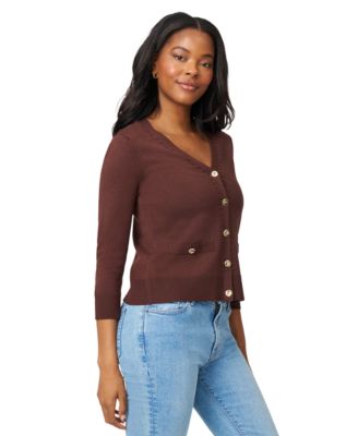 Women's V-Neck 3/4-Sleeve Cardigan 