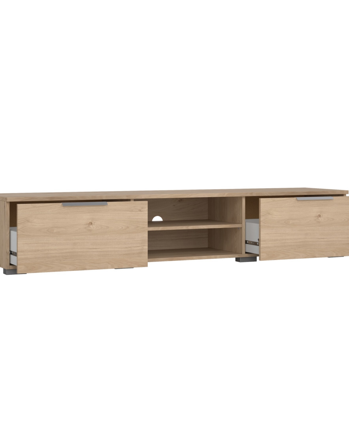 Tvilum 13.3" Wood 2 Drawer 2 Shelf Tv Stand