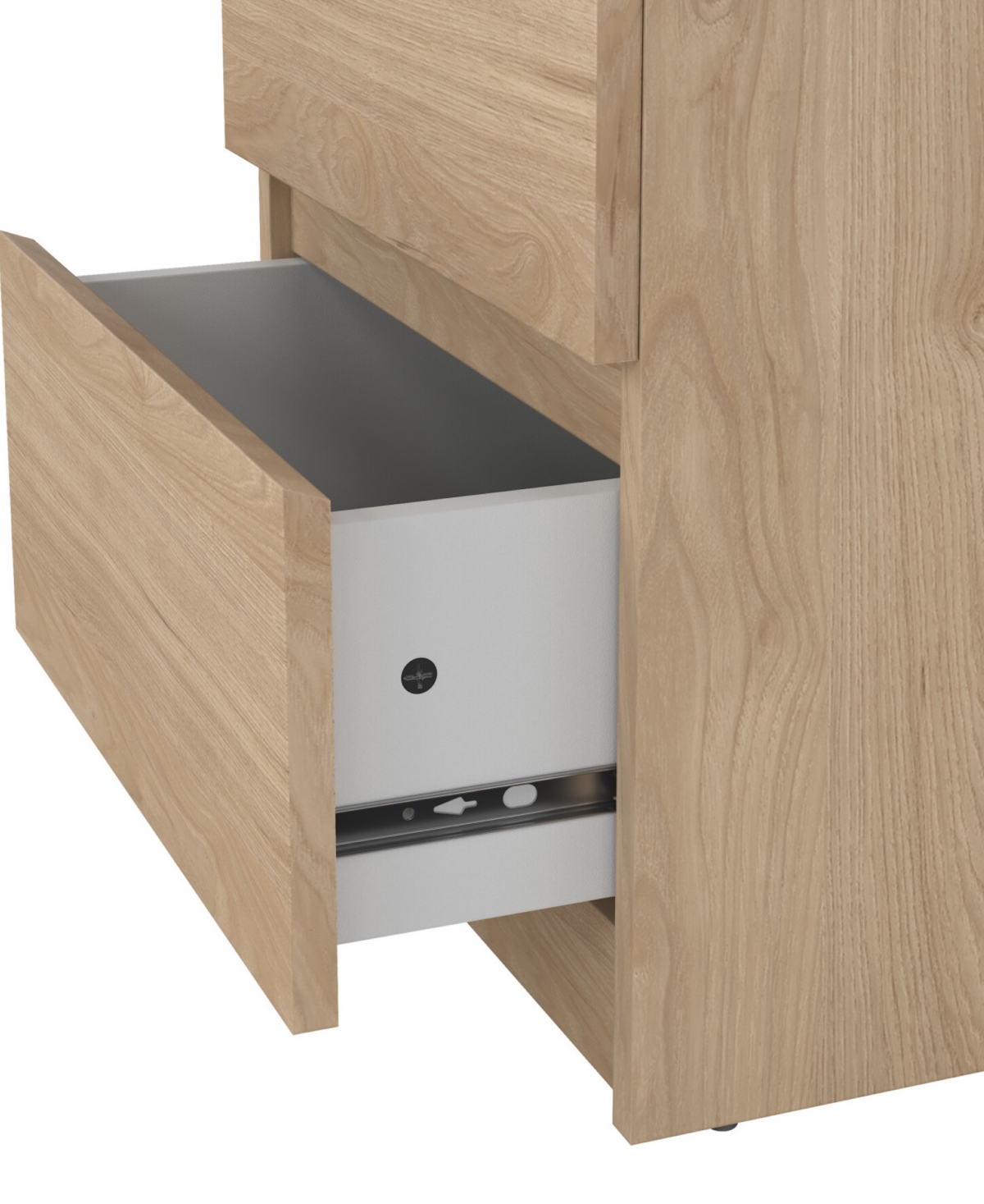 Tvilum 19.49" Wood 2 Drawer Nightstand