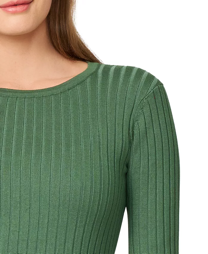 Women's Crewneck Ribbed-Knit Sweater - thumbnail 3