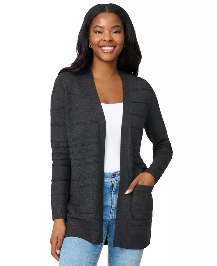 Women's Ribbed Open-Front Long Cardigan - thumbnail 9
