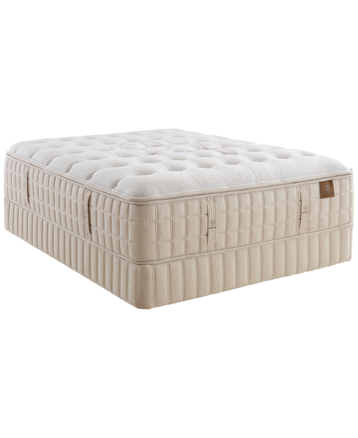 Hotel Natural Collection By King Koil Aster 16.5" Trim Line Medium Mattress, Queen, Exclusively At Macy's In Transparent