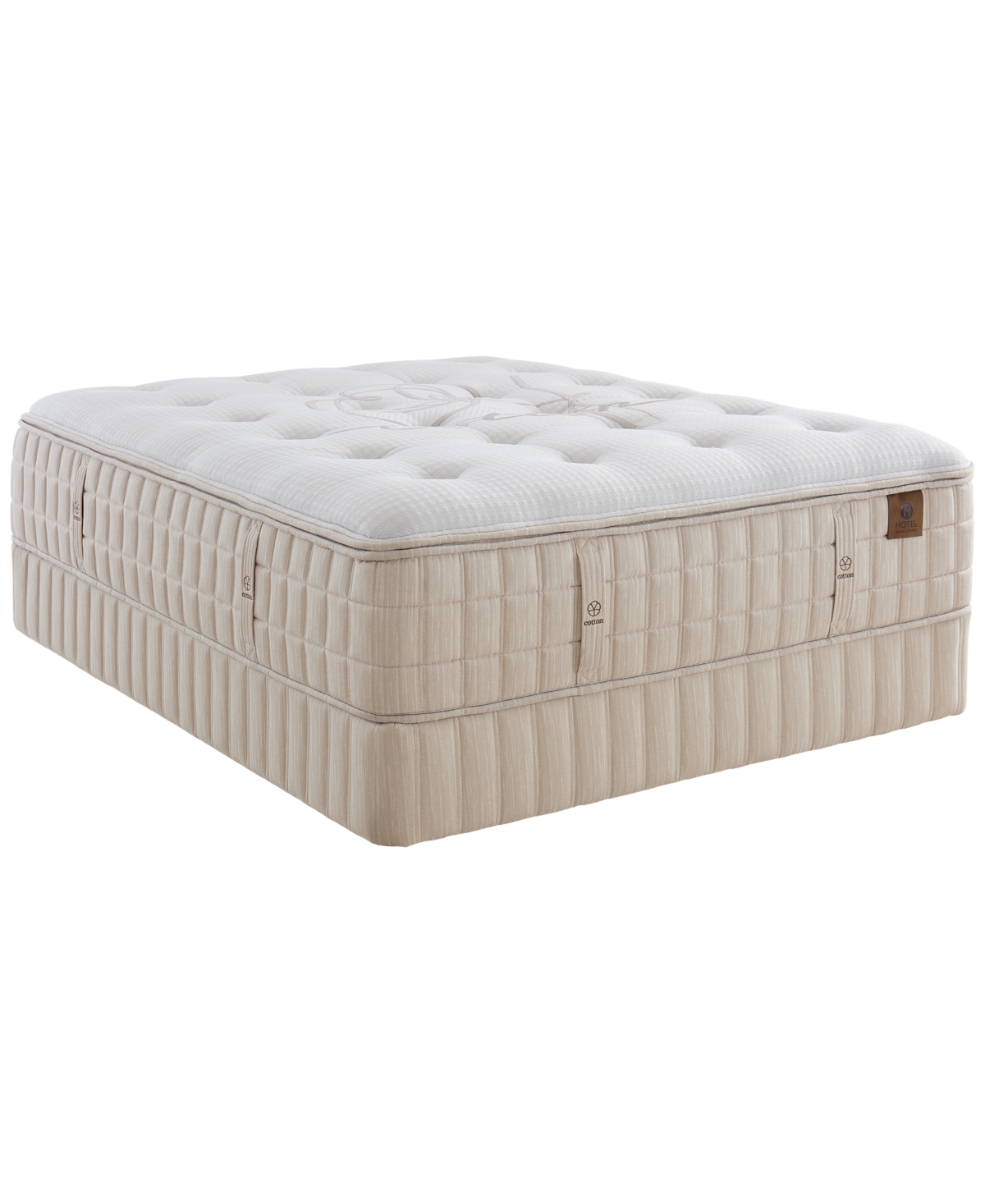 Hotel Natural Collection By King Koil Aster 16.5" Trim Line Plush Mattress, Twin, Exclusively At Macy's In White