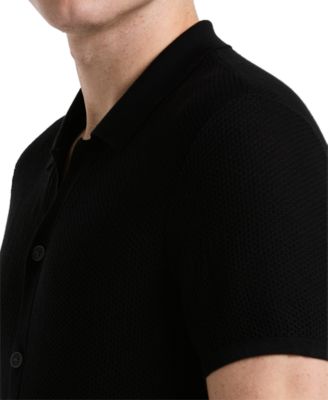 Perry Ellis Men's Mesh Button-Front Shirt - Macy's