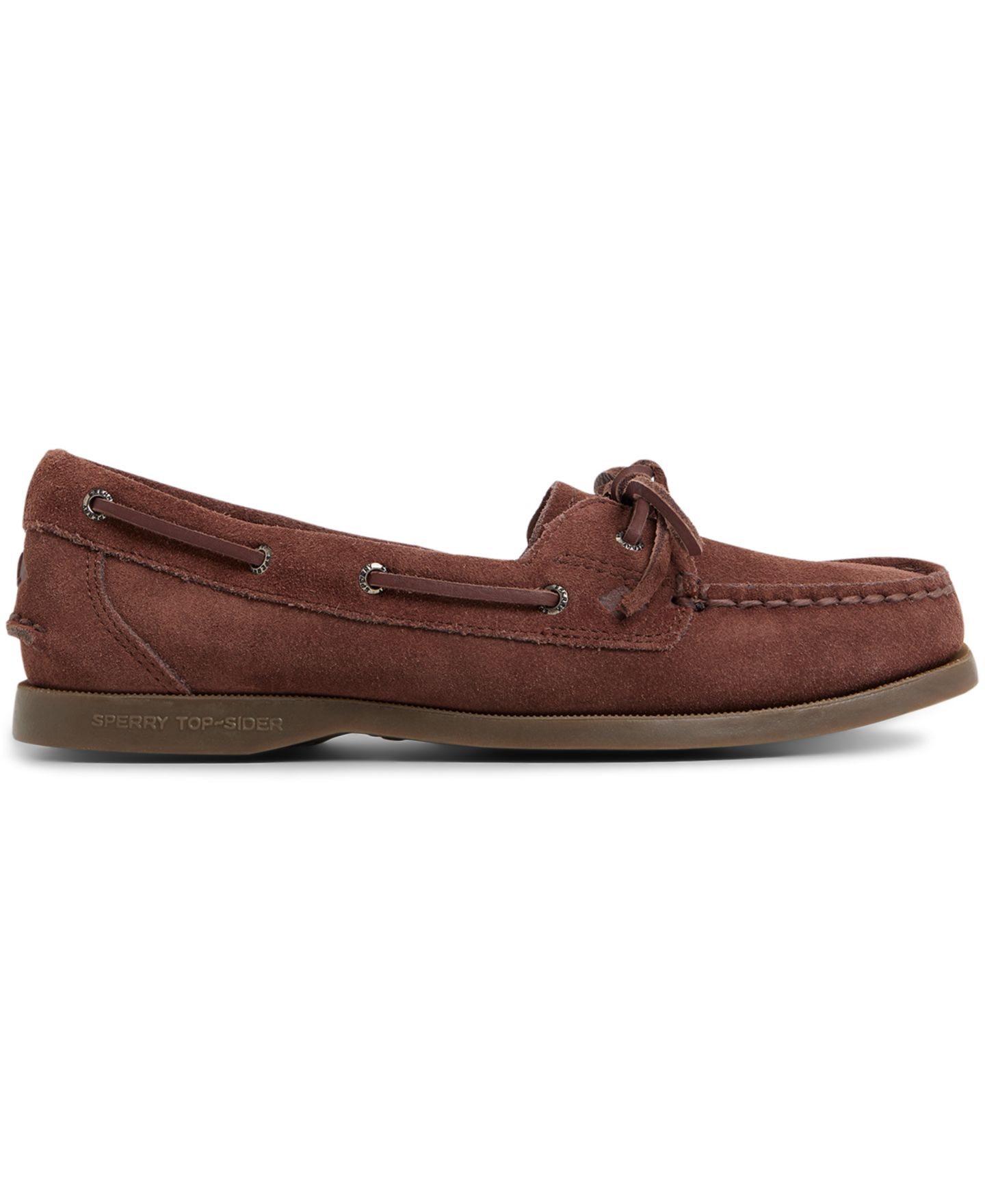 Женские туфли Sperry Authentic Original 1-Eye Lace-Up Boat, цвет: Замшевый тёмный — фото 2