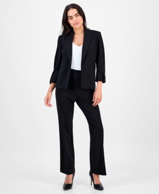 Petite Shawl-Collar Open-Front Jacket 