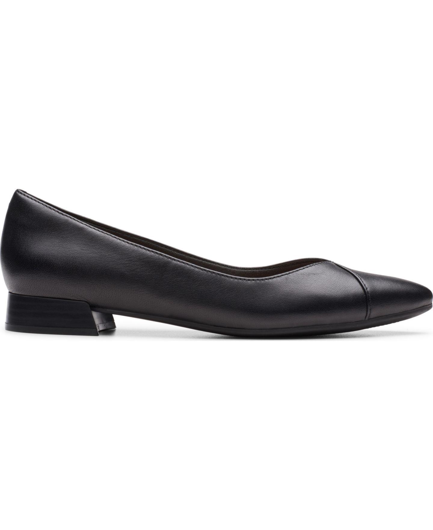 Женские балетки Clarks Collection Natalyn Wish с острым носом, цвет: Чёрный кожаный — фото 2