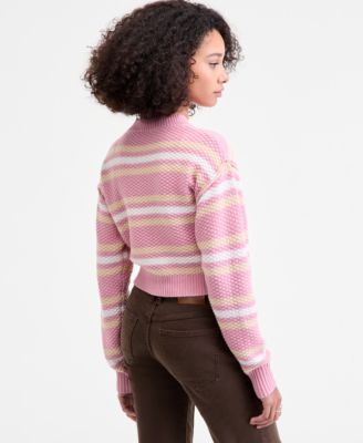 Lila Cropped Striped Cardigan