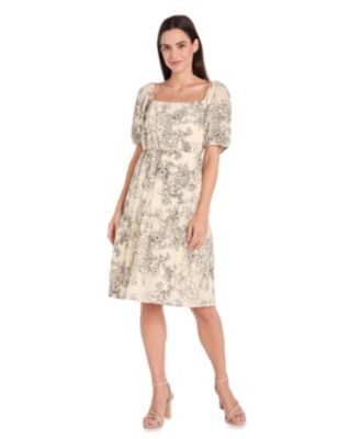 R & M Richards - Petites Printed Dress