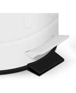 3.2 Gal./12-Liter and 0.8 Gal./3 Liter Old Time Style Round  White  Metal Step-on Trash Can Set