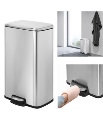 8 Gal./30 Liter Rectangular Stainless Steel step-on Trash Can for kitchen