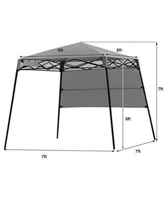 7 x 7 Feet Pop-up Canopy Tent with Carry Bag and 4 Stakes