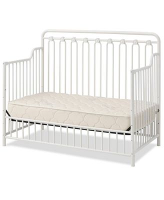 Baldwin 4 in 1 Convertible Full Sized Metal Crib in Alabaster White