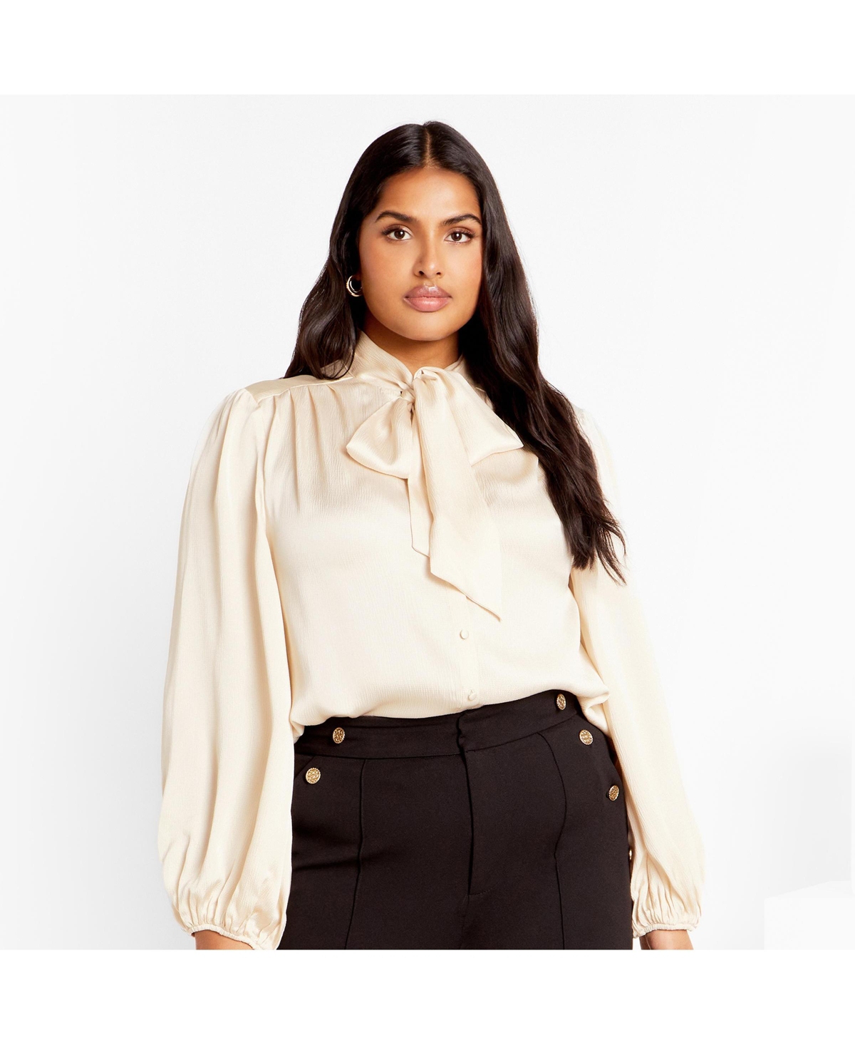 Plus Size Aria Shirt - Black