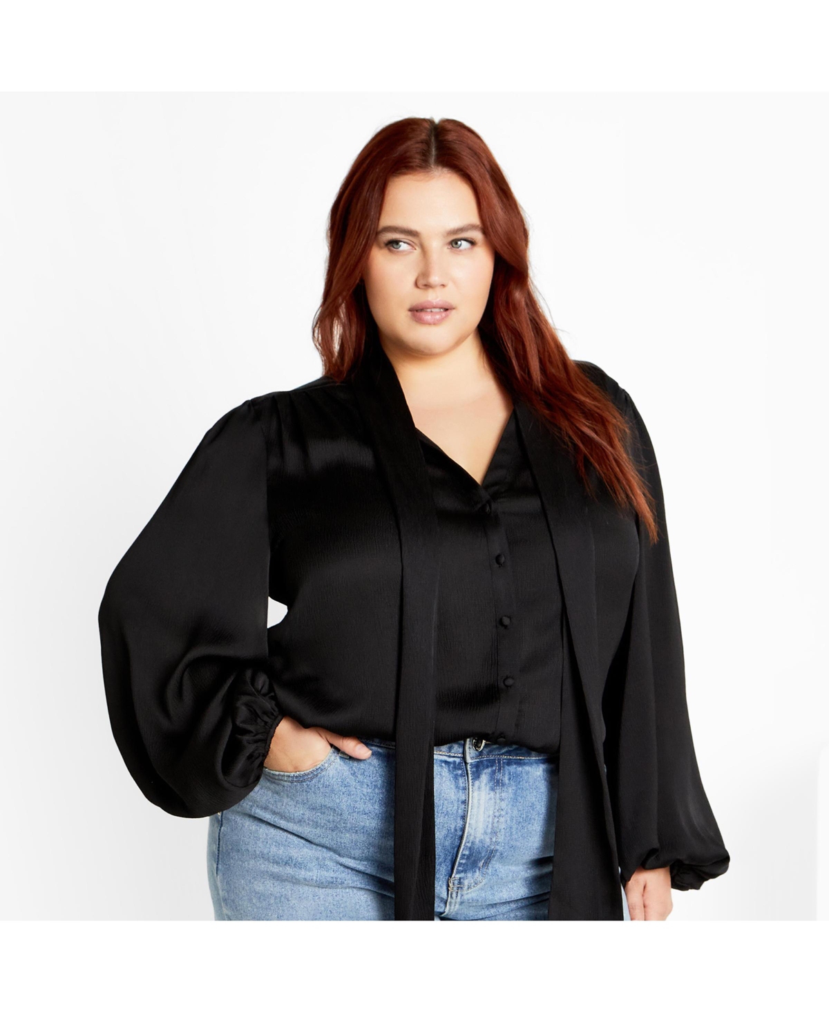 Plus Size Aria Shirt - Black