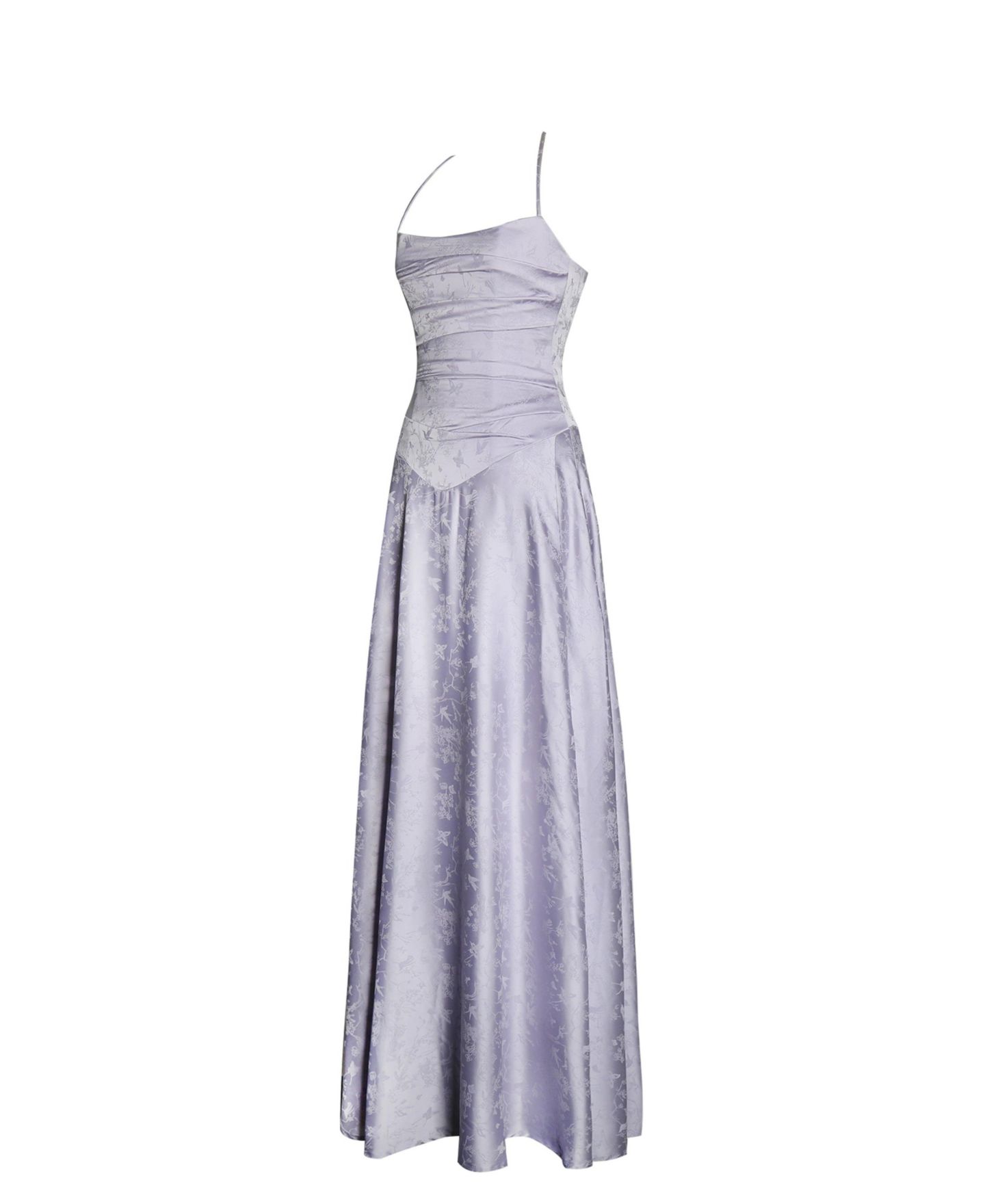 Женское платье Miss Circle Raegan Taro Purple Jacquard Rouched Maxi, цвет: Фиолетовый — фото 9