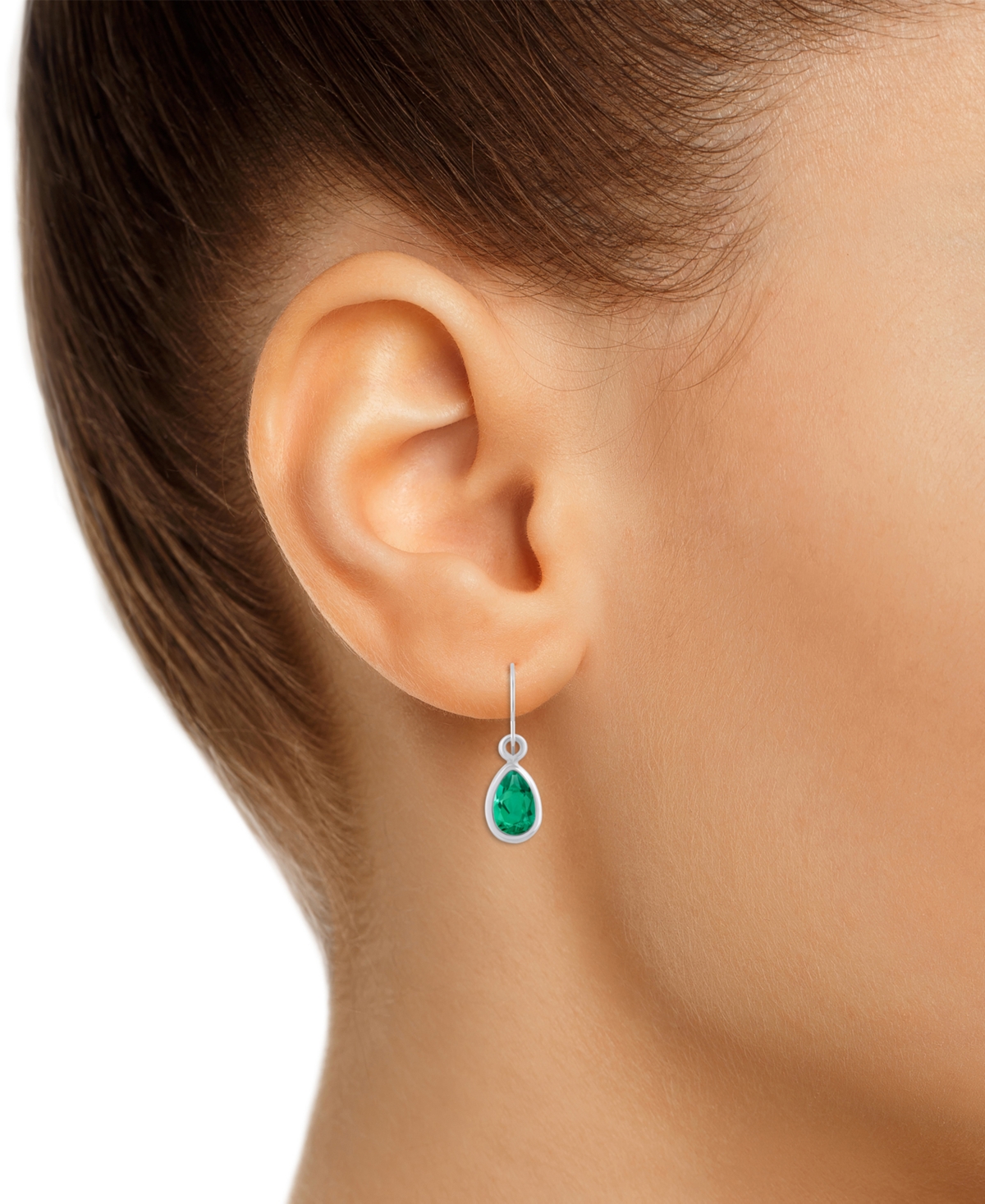 Macy's Amethyst Pear Bezel Drop Earrings (3/4 Ct. T.w) In 10k Gold (also In Additional Gemstones) In Multi