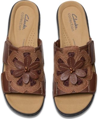 Merliah2 Belle Flower Leather Wedge Sandals