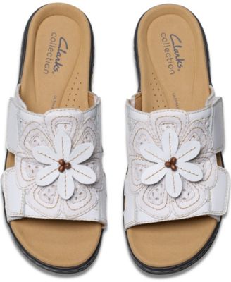 Merliah2 Belle Flower Leather Wedge Sandals