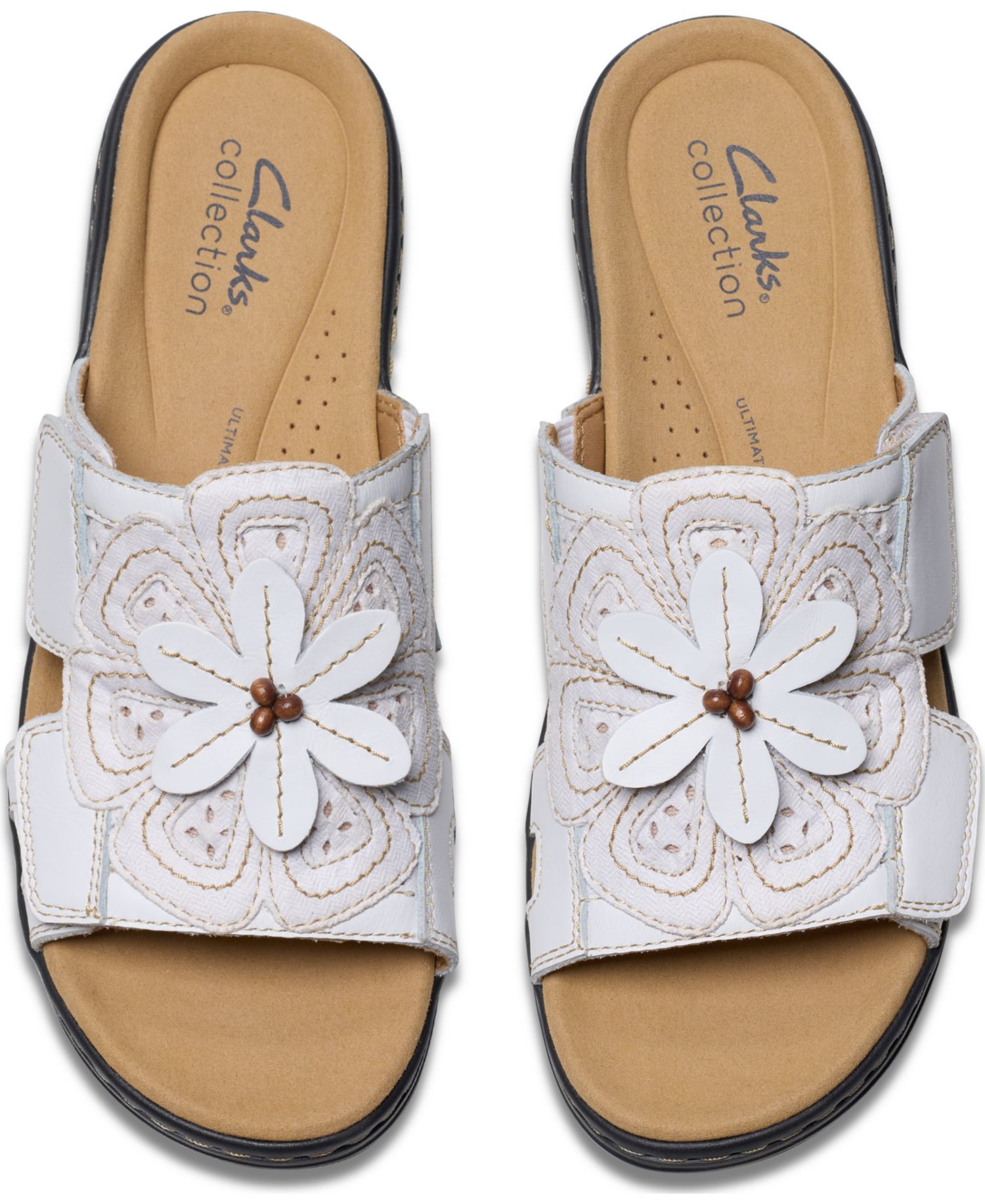 Merliah2 Belle Flower Leather Wedge Sandals