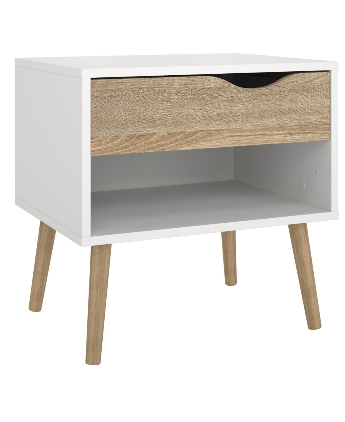 Tvilum 19.57" Wood 1 Drawer Nightstand