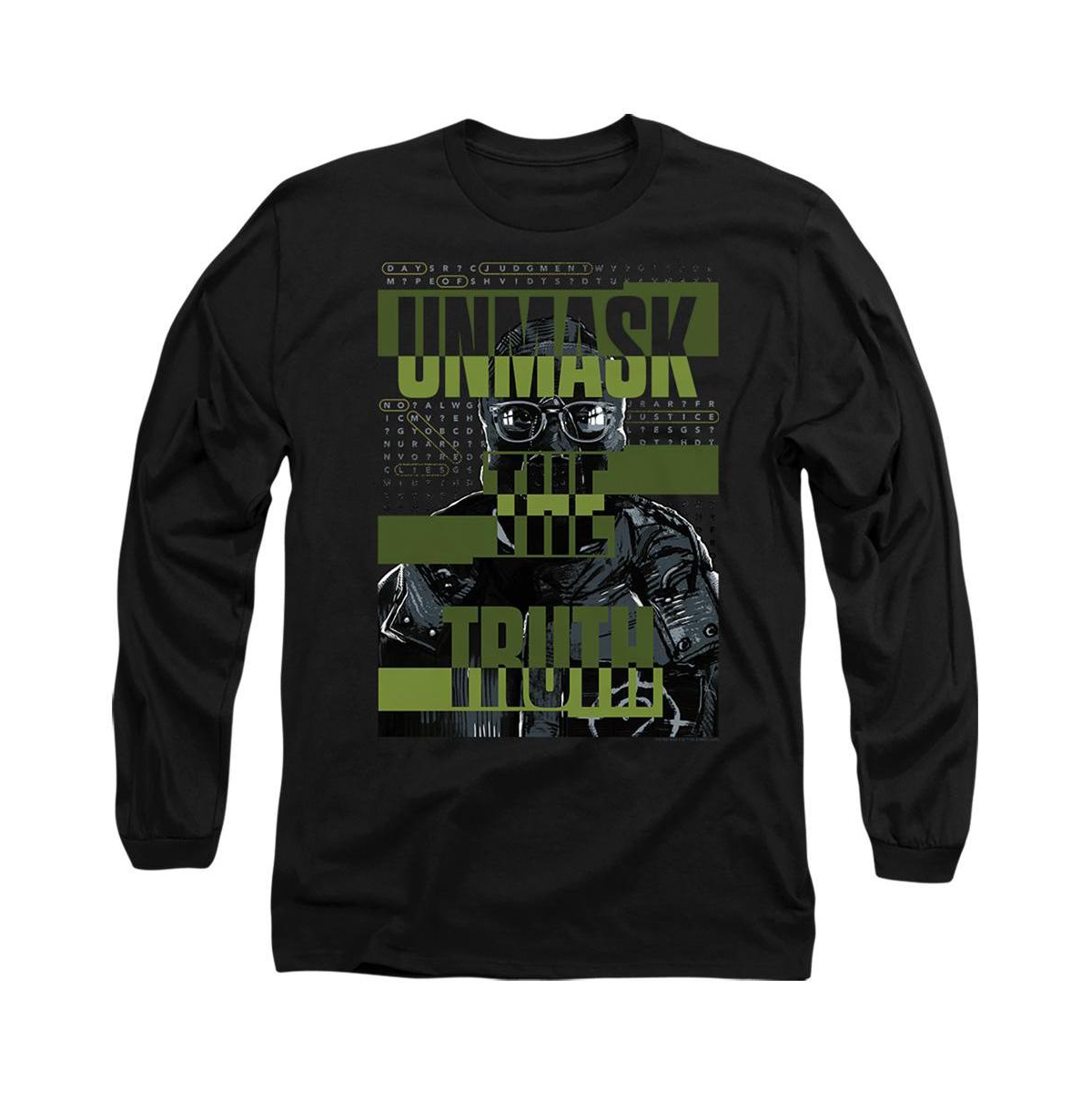 Men's The Unmask The Truth Long Sleeve Adult Tee / T-Shirt - Black