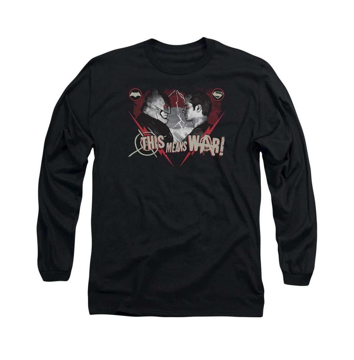 Mens This Means War Long Sleeve Adult Tee / T-Shirt - Black