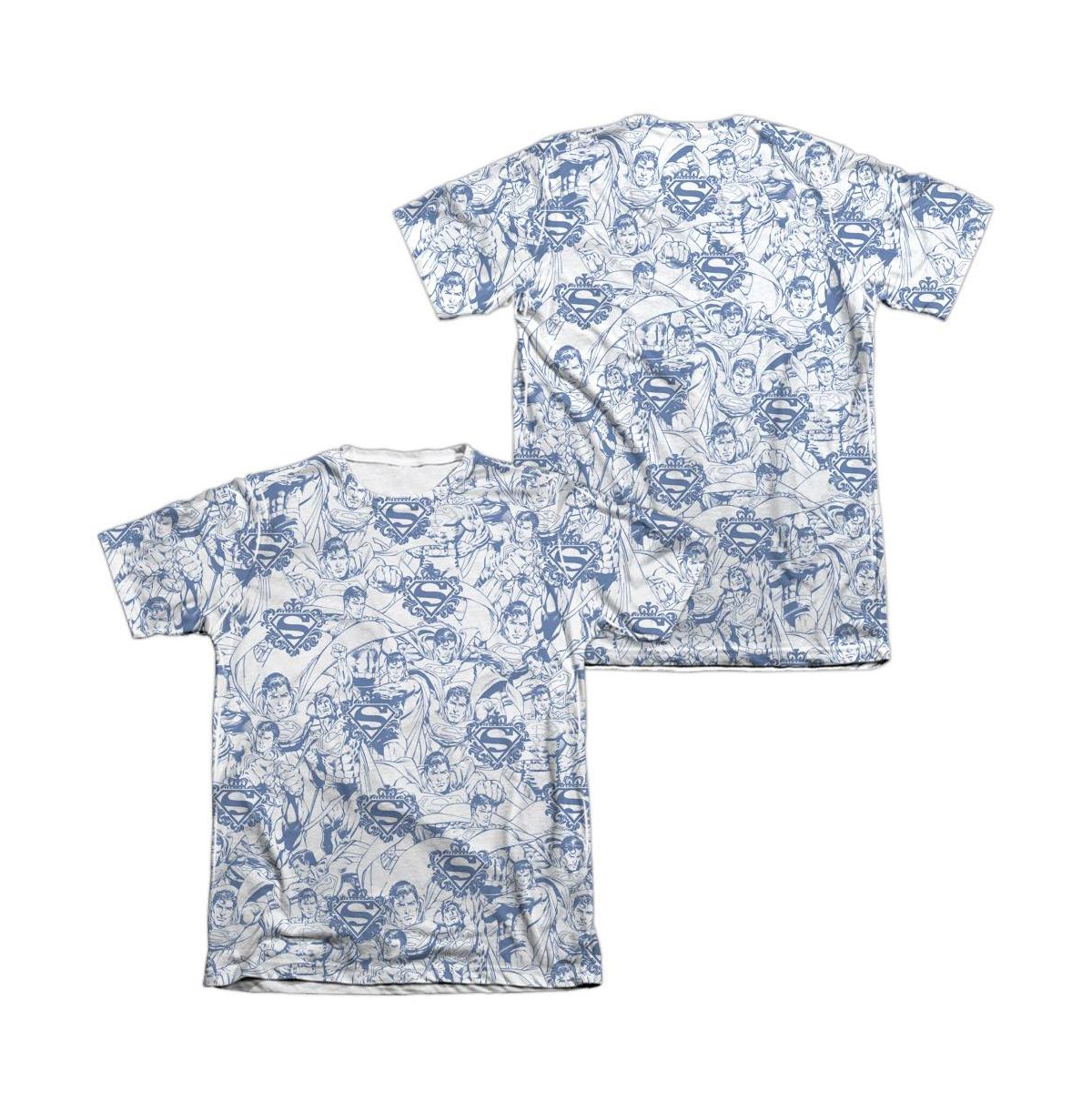 Men's Super Is The Man (Front/Back Print) Adult 65/35 Poly/Cotton Short Sleeve Tee / T-Shirt - White
