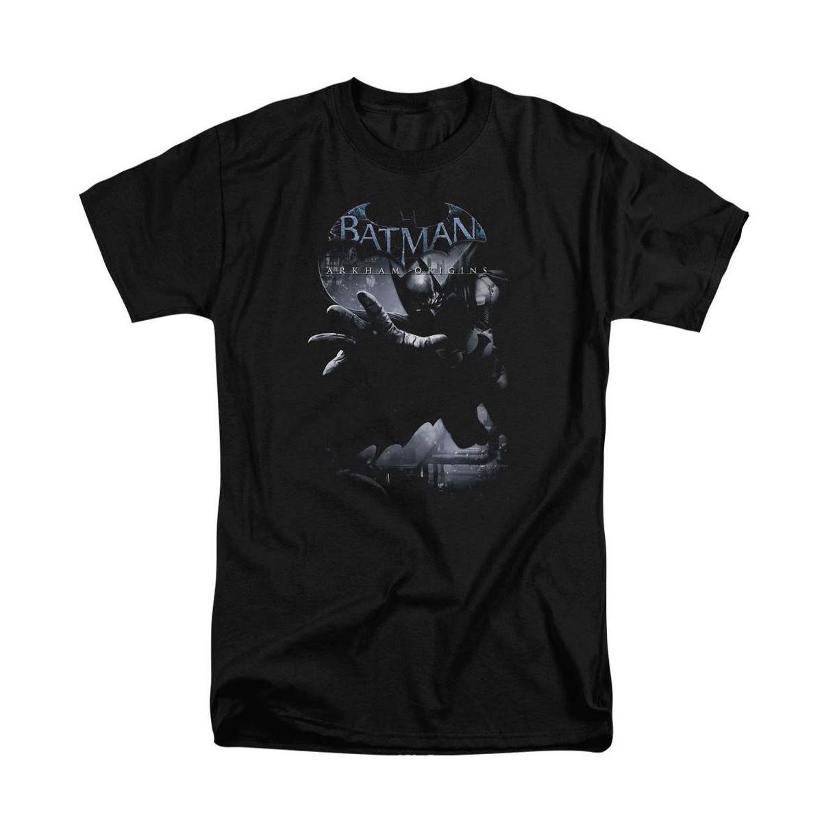 Arkham Origins Mens Out Of The Shadows Short Sleeve Adult Tall Tee / T-Shirt - Black