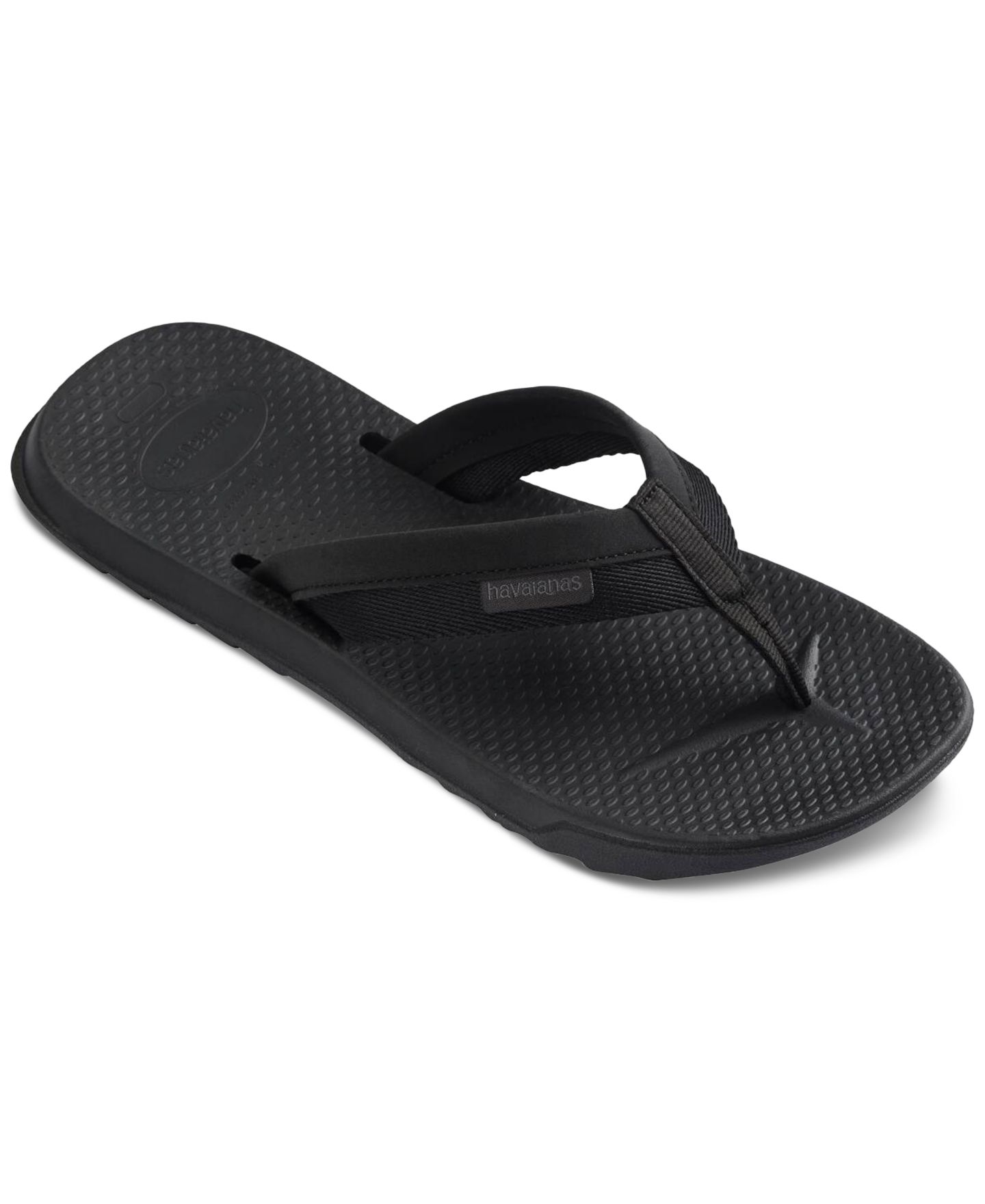 Мужские сандалии Havaianas Track Plus Flip-Flops, цвет: Чёрный — фото 1