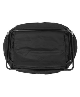 EMMA + OLIVER Double Steel Janey Folding Saucer Chair and Ottoman