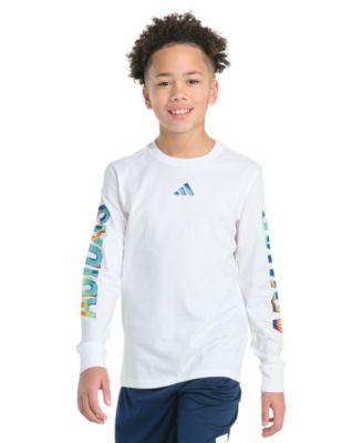 adidas - Big Boys Long-Sleeve Spectrum of Light Logo Graphic Cotton T-Shirt