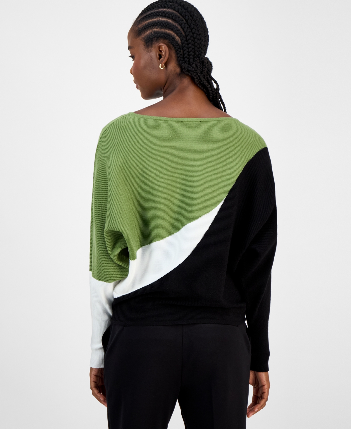 T Tahari Women's Colorblocked Crewneck Sweater In Multi