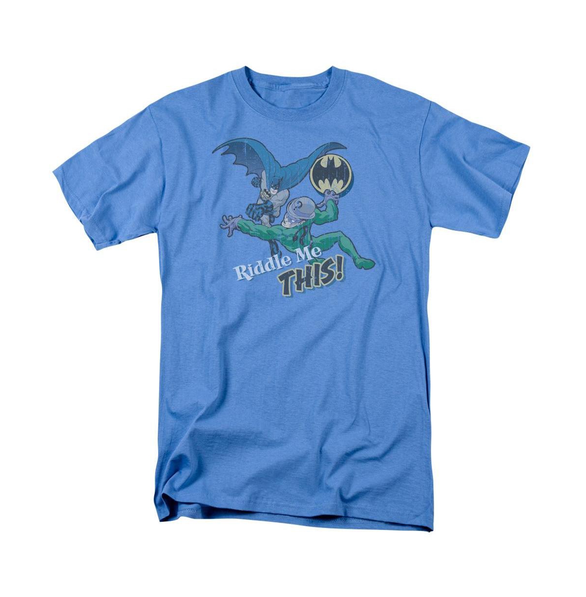 Men's Riddle Me This Short Sleeve Adult Tee / T-Shirt - Blue
