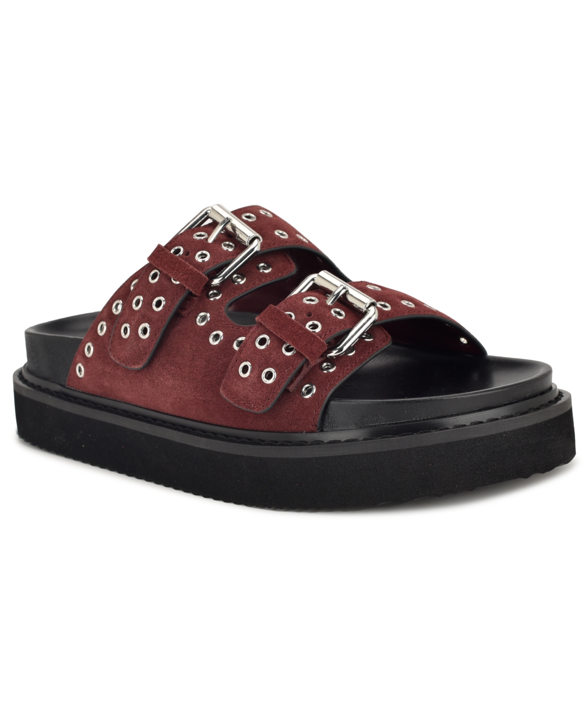 Nine West Women's Eleny Double Band Flatform Sandals