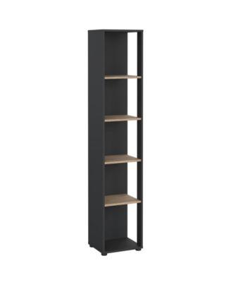 80.59" High 5 Shelf Narrow Bookcase