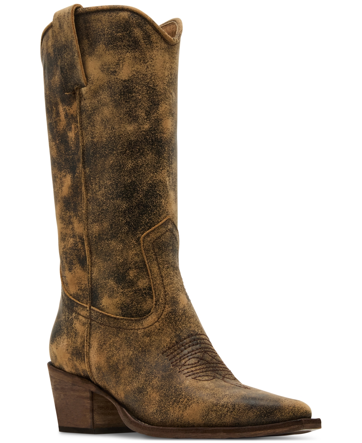 Steve Madden Women's Albany Western Cowboy Boots In Brown