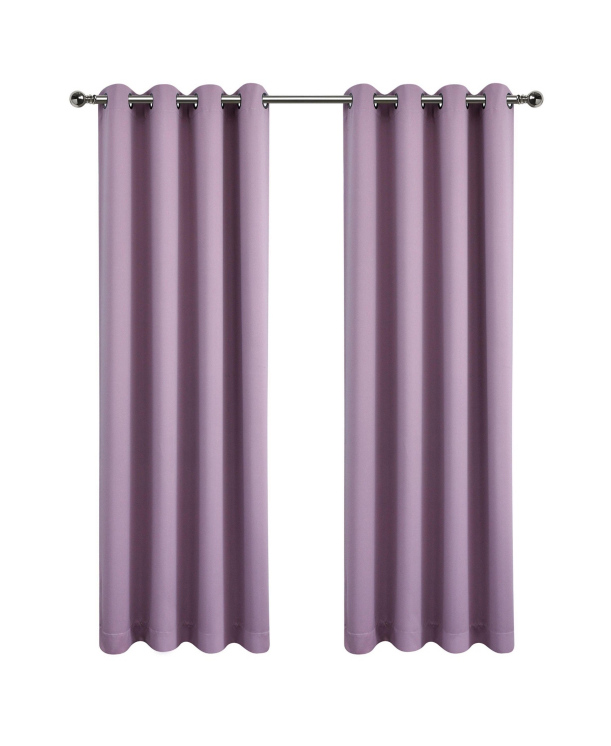 Kate Aurora 100% Hotel Thermal Blackout Lavender Grommet Top Curtain Panels - 50 in. W x in. L