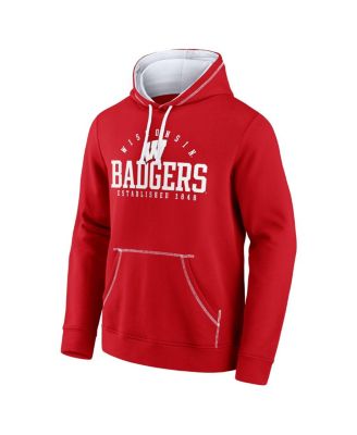 Men's Red Wisconsin Badgers Toppler Fleece Pullover Hoodie