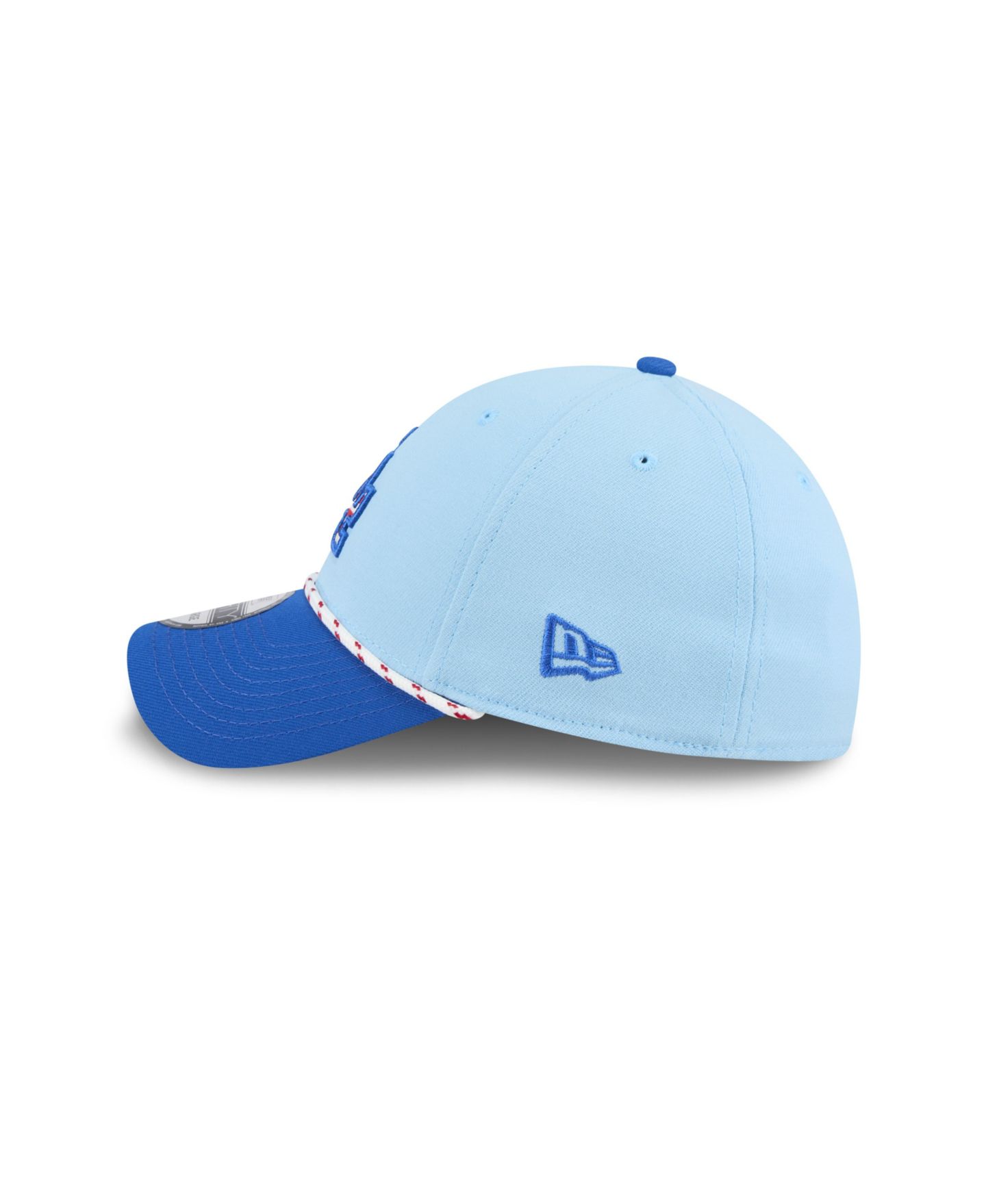 Мужская кепка New Era Light Blue/Blue Los Angeles Dodgers 2025 Fourth of July 39THIRTY Flex Hat — фото 4