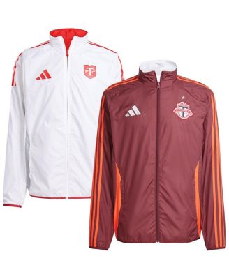 adidas - Men's Red/White Toronto FC 2025 Anthem Reversible Full-Zip Jacket