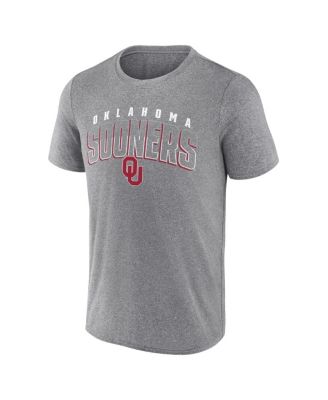 Men's Heather Gray Oklahoma Sooners Outline Split T-Shirt
