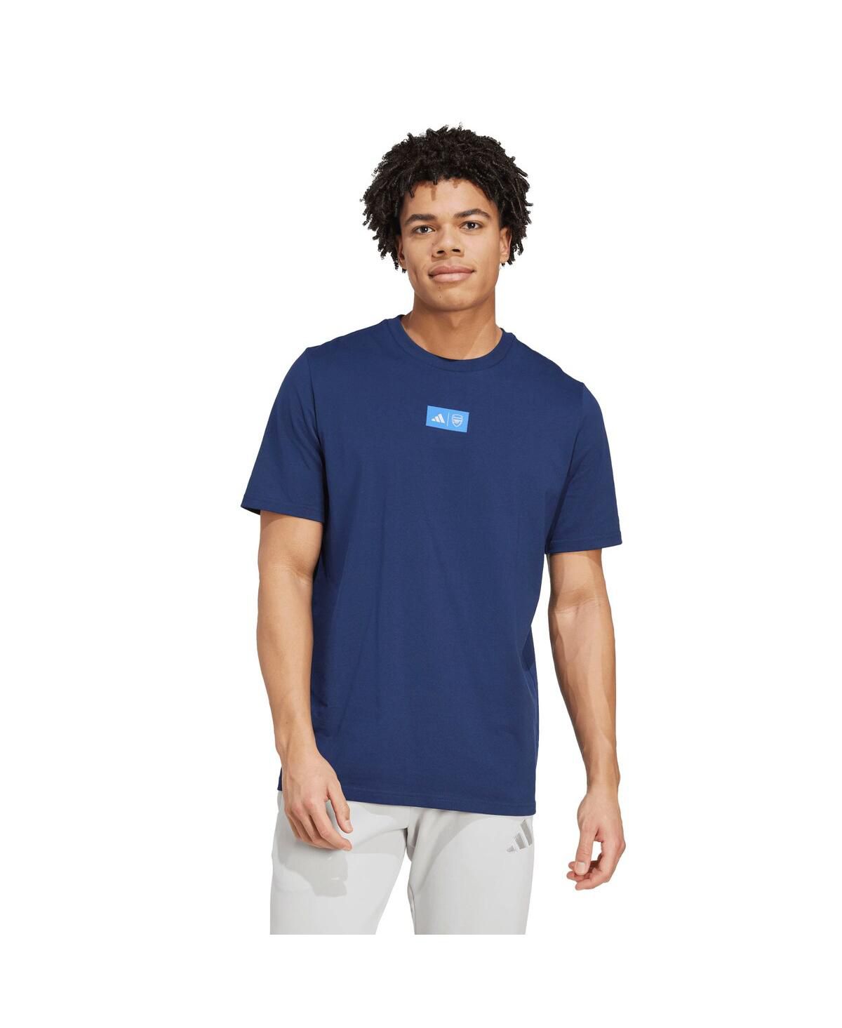 Мужская синяя футболка Arsenal Jersey с застежкой на крючок