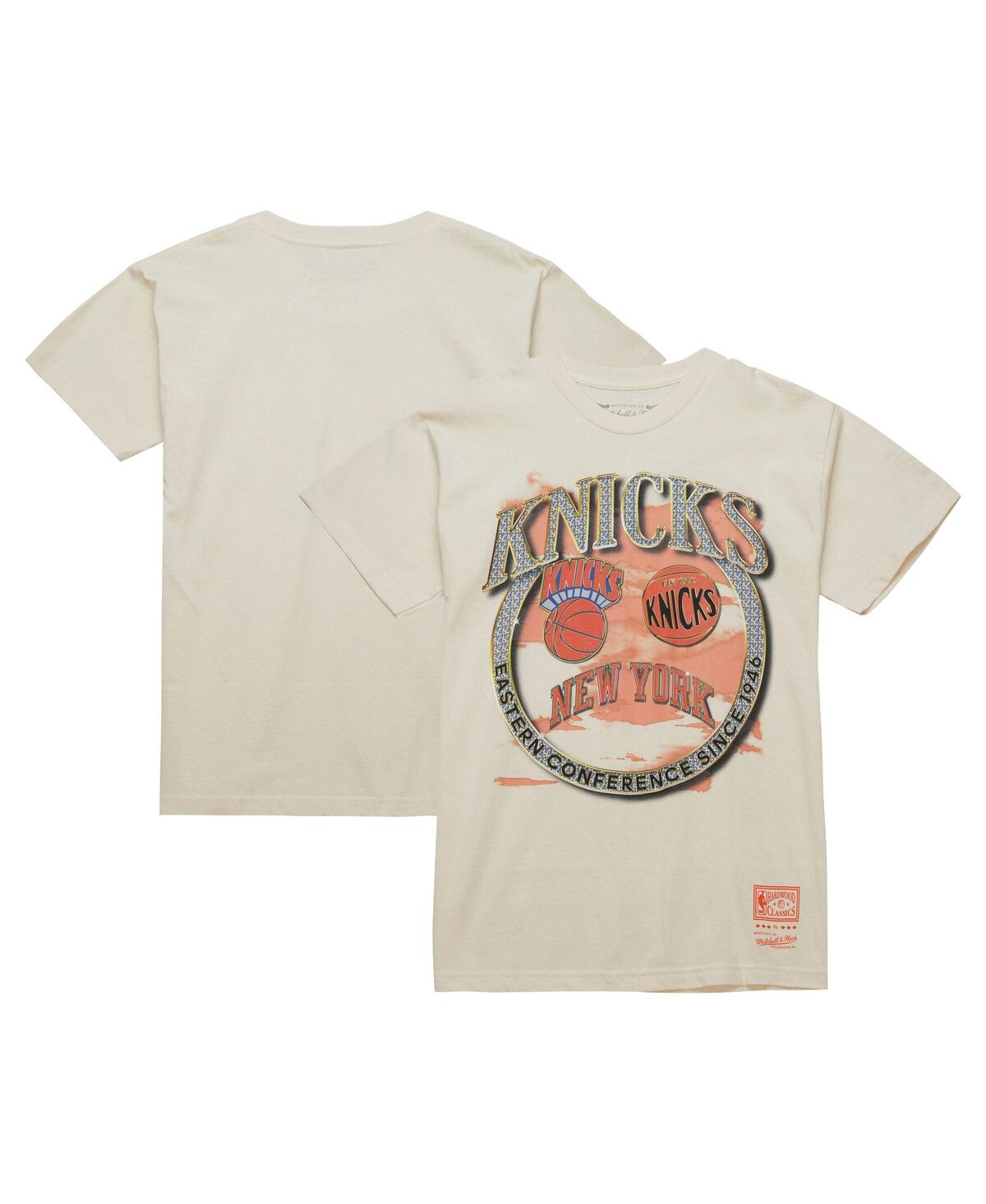 Men's Tan New York Knicks Hardwood Classics Vintage Soul Crown Jewels T-Shirt - Tan