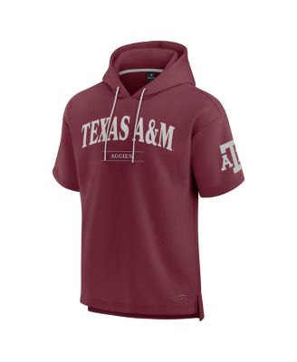 Men's Maroon Texas A&M Aggies Ready Short Sleeve Pullover Hoodie