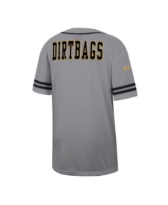 Men's Gray Cal State Long Beach the Beach Free Spirited Baseball Jersey