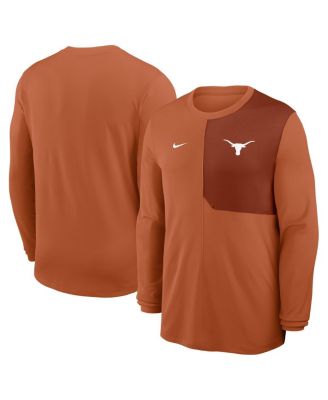 Nike - Men's Texas Orange Texas Longhorns 2025 Sideline Coach UV Performance Long Sleeve T-Shirt
