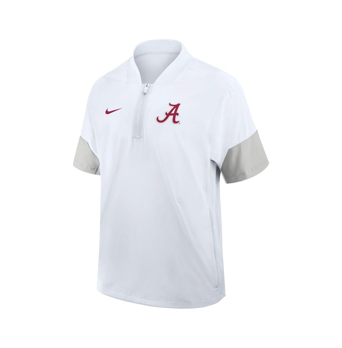Мужская куртка Nike White Alabama Crimson Tide 2025 Sideline Short Sleeve Quarter-Zip Coach — фото 2
