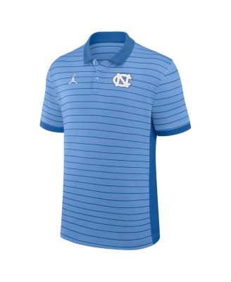 Men's Carolina Blue North Carolina Tar Heels 2025 Early Season Coaches Sideline Victory Stripe Performance Polo Shirt